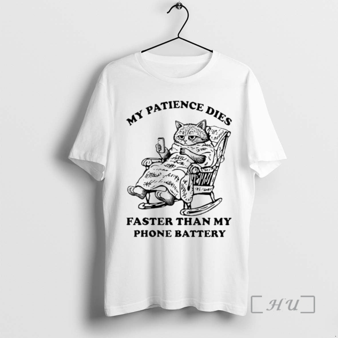 Trending Cat My Patience Dies Faster Than My Phone Battery Premium T Shirt Sweater