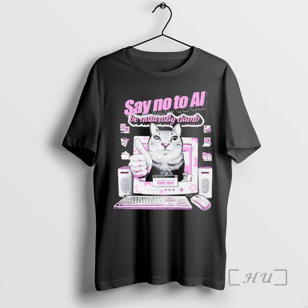 Trending Cat Say No To Ai Be Naturally Dumb