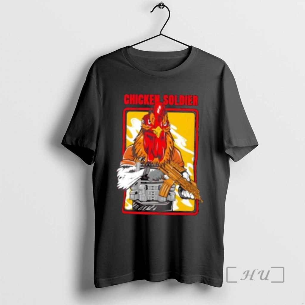 Trending Chicken Soldier Funny Combat Cartoon Premium T Shirt Sweater
