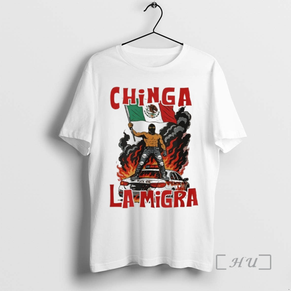 Trending Chinga La Migra No Human Is Illegal Abolish Ice Protest Premium T Shirts Sweater