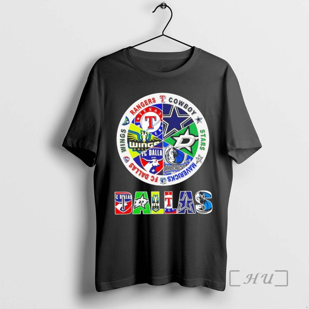 Trending Cowboys Rangers Mavericks Stars Dallas Wings Dallas Team Sport Logo Tee Shirt Sweater