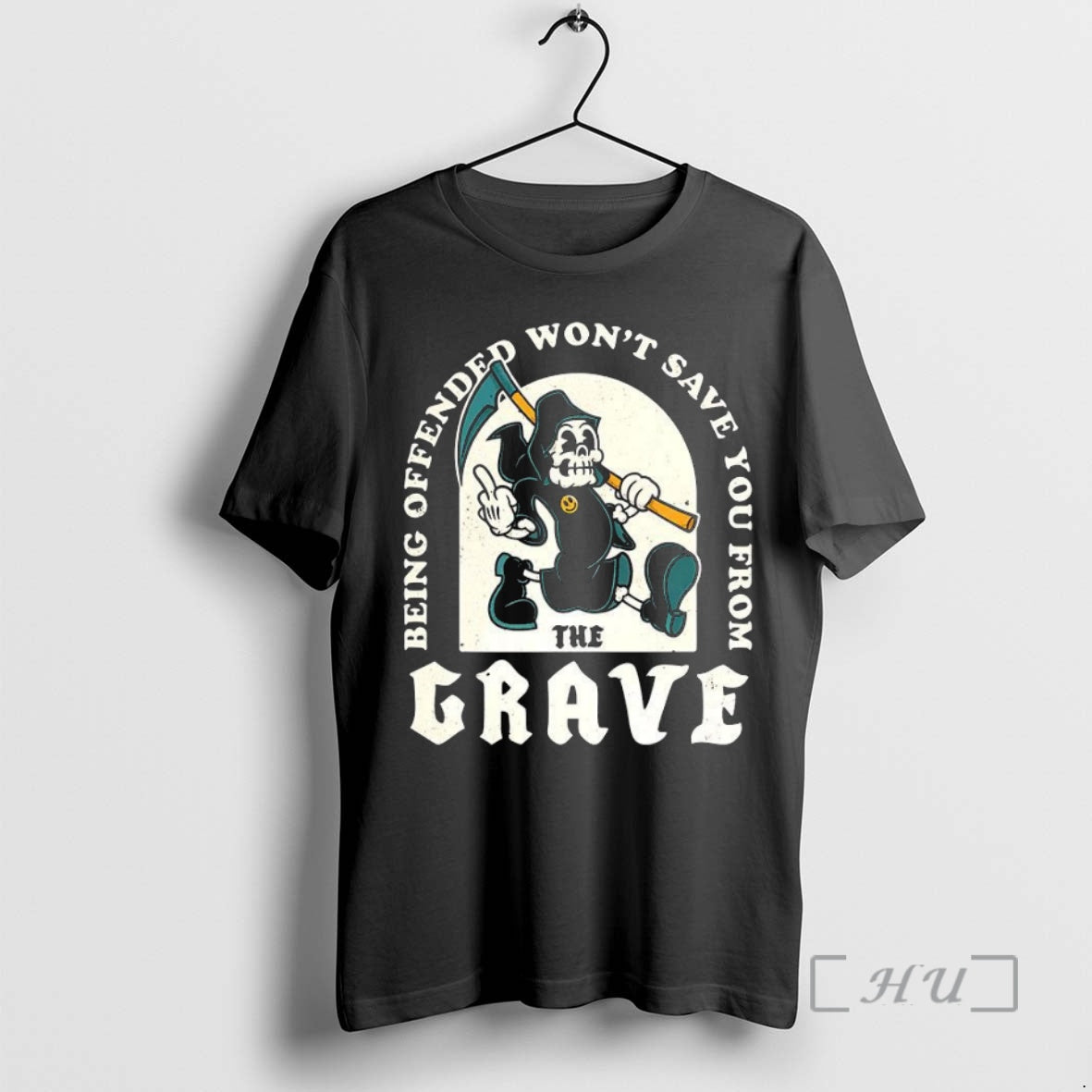 Trending Death Being Offended Wont Save You From The Grave Funny Premium T Shirt Sweater