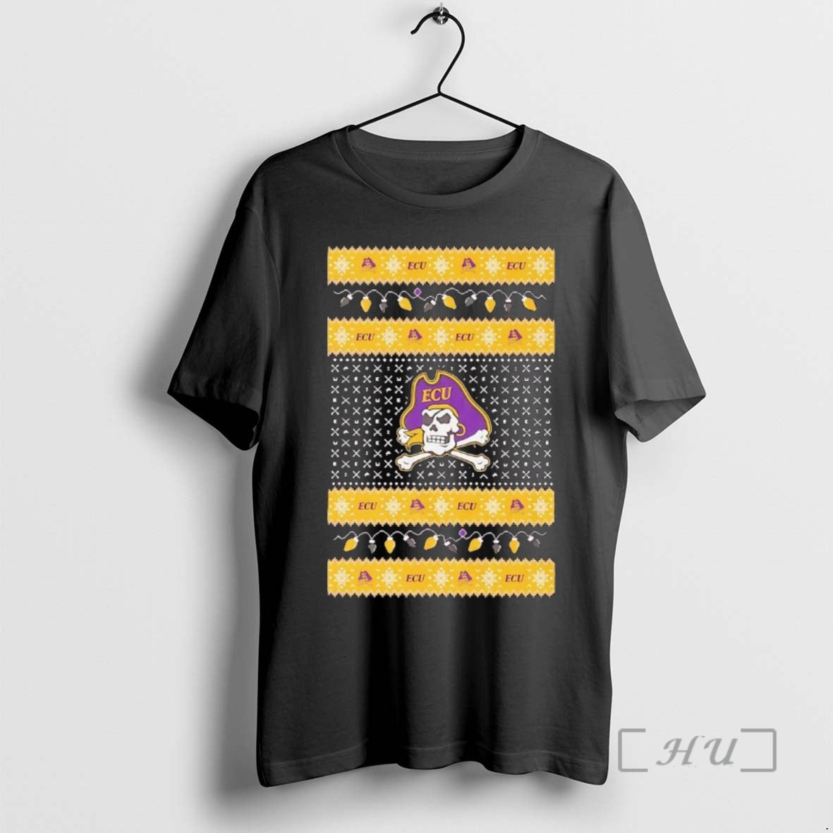 Trending East Carolina Pirates Ugly Christmas Light Premium T Shirt Sweater