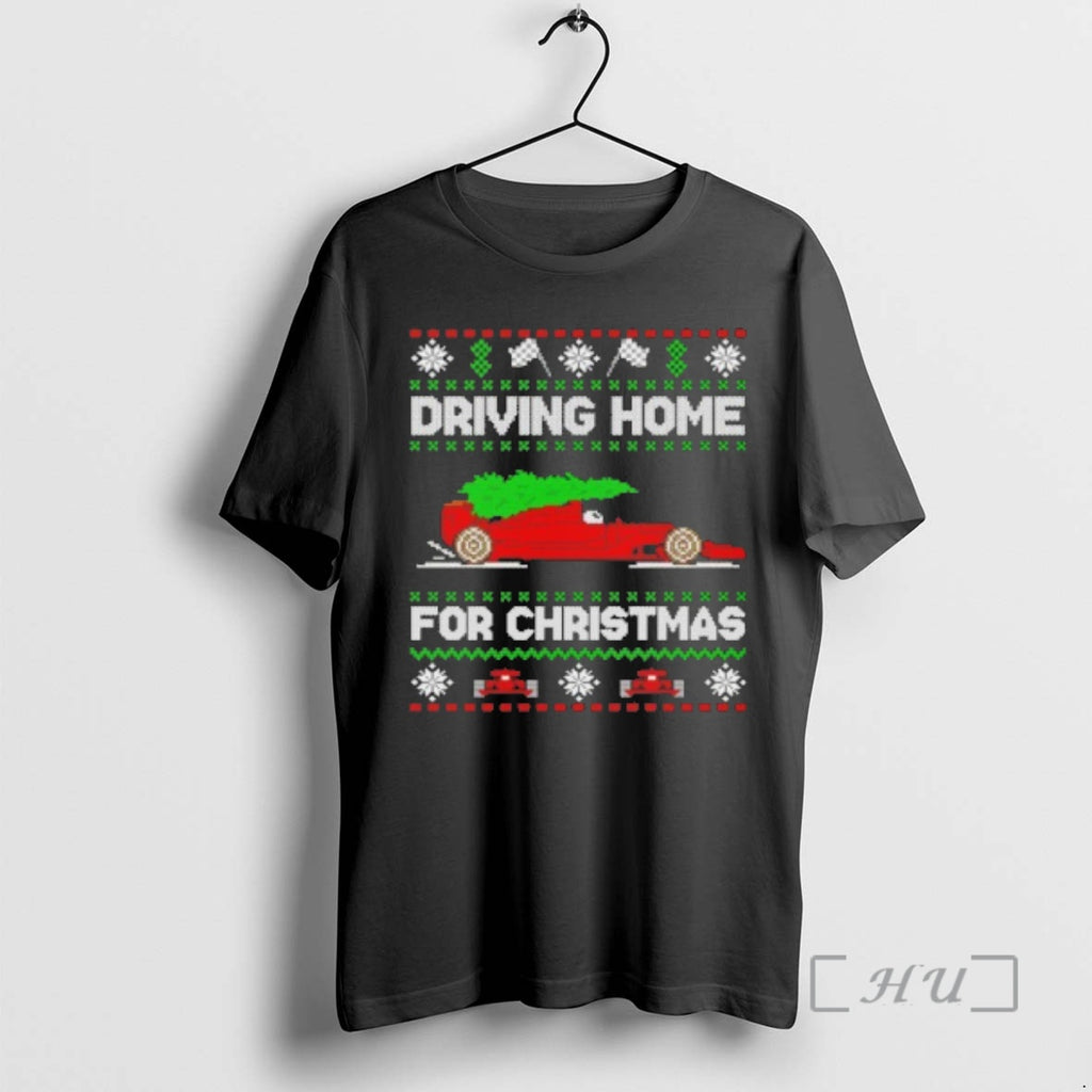 Trending Ferrari Christmas Tree Driving Home For Christmas Ugly Christmas Premium T Shirt Sweater