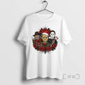 Trending Freddy Krueger Jason Voorhees Michael Myers Rose Floral Merry Christmas Premium T Shirts Sweater