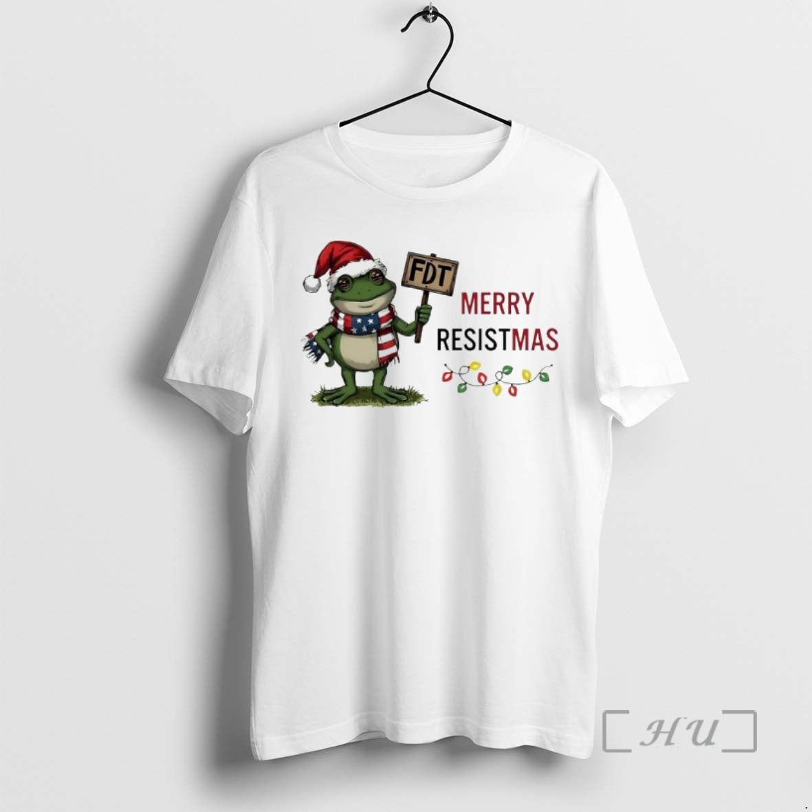 Trending Frog American Santa Hat Merry Resistmas Fdt