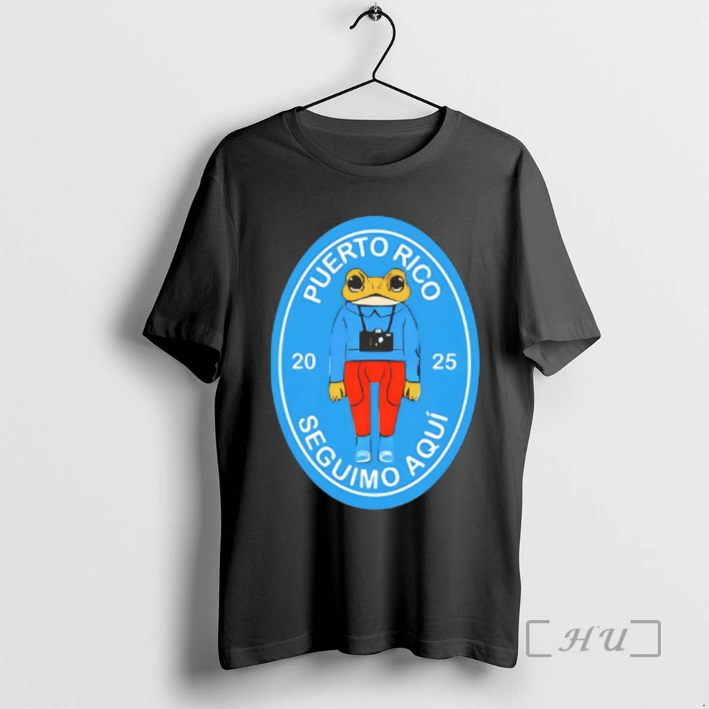Trending Frog Puerto Rico Seguimo Aqui 2025 Tee Shirts Sweater