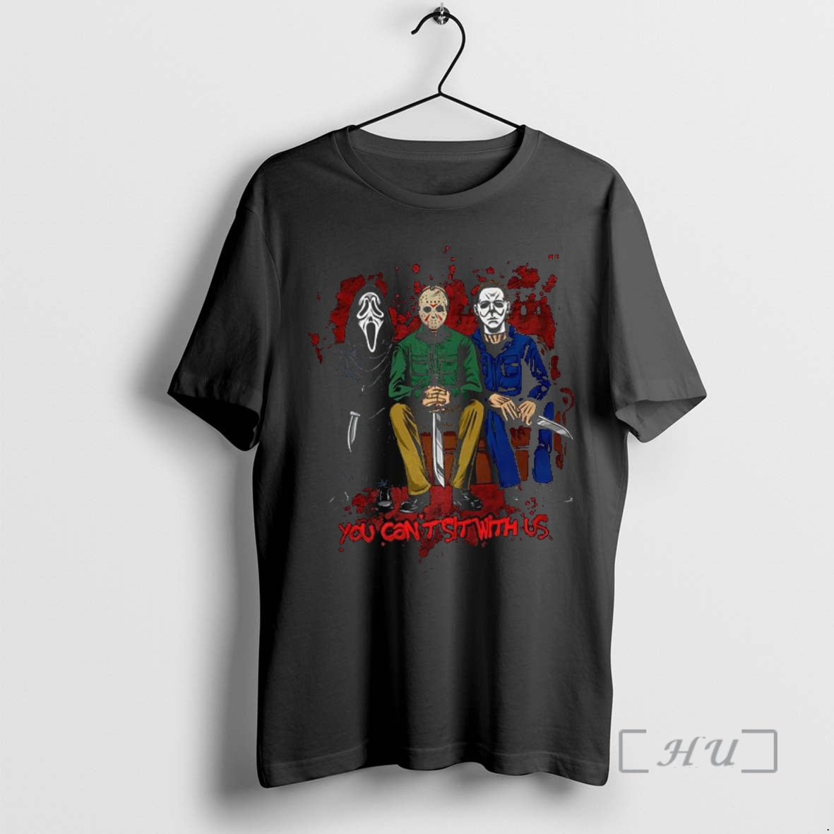 Trending Ghostface Jason Michael You Cant Sit With Us Halloween Premium T Shirt Sweater