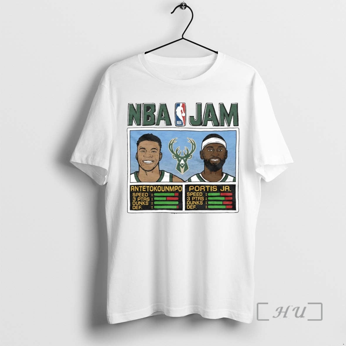 Trending Giannis Antetokounmpo And Bobby Portis Jr Nba Jam Milwaukee Bucks Tee Shirts Sweater