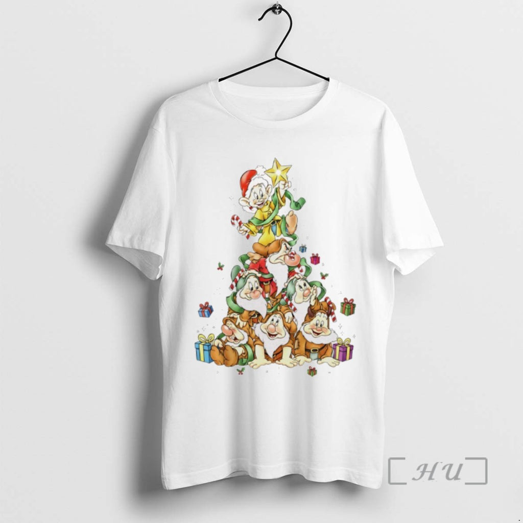 Trending Gnomes Snow White Christmas Tree Merry Christmas Tee Shirts Sweater