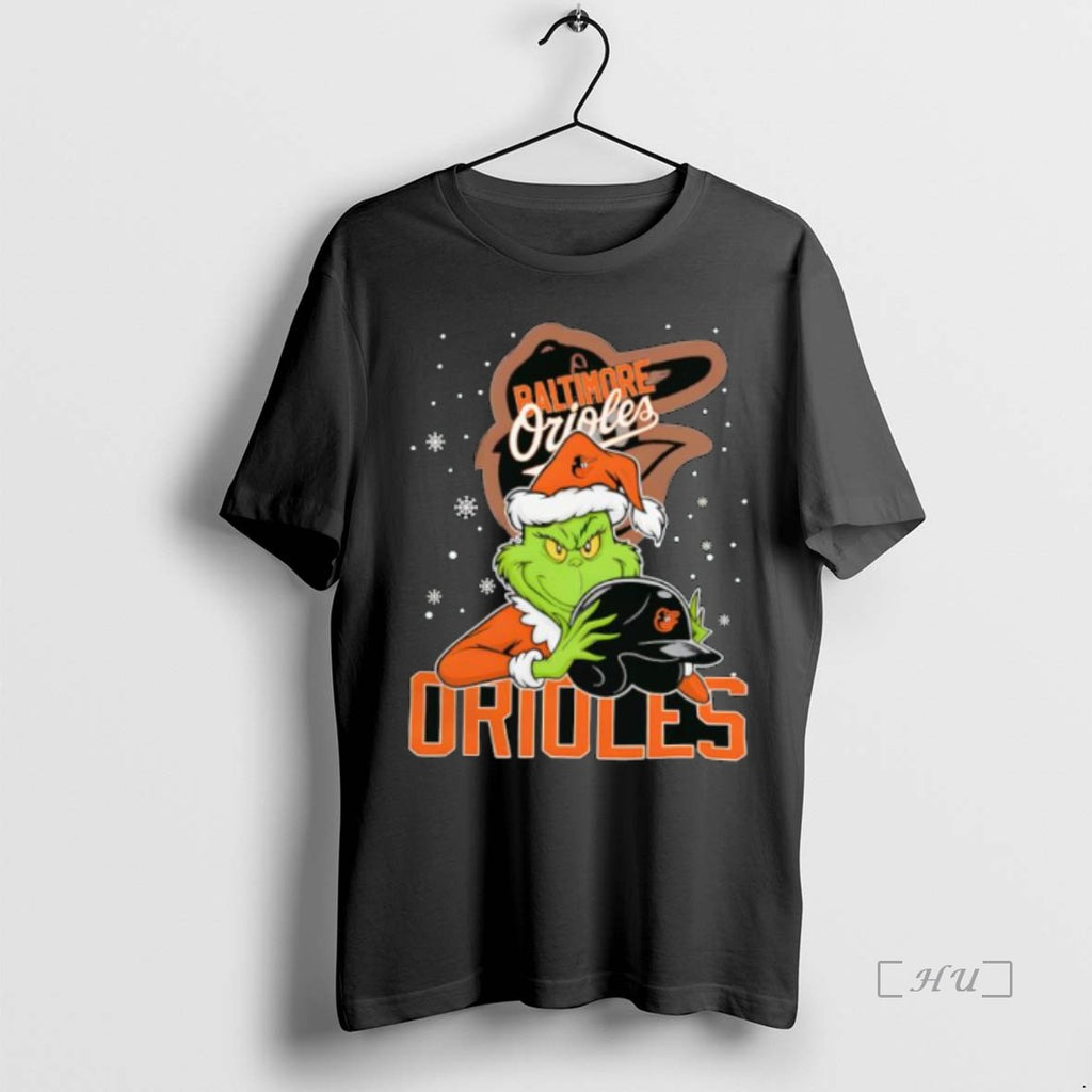 Trending Grinch Baltimore Orioles Baseball Logo Christmas T Shirt Sweater