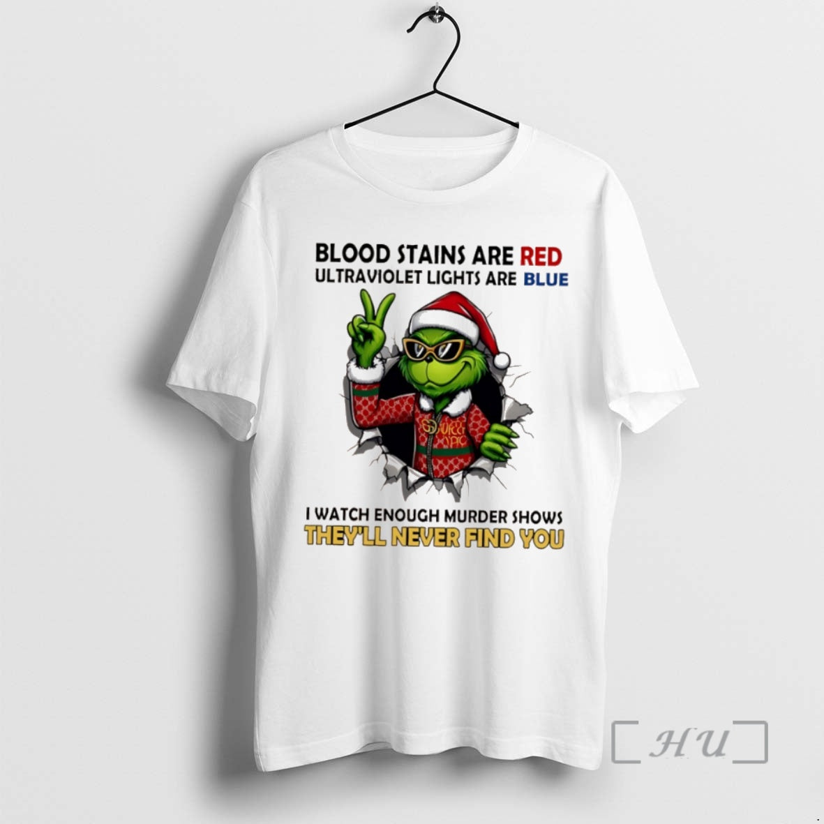 Trending Grinch Christmas Blood Stains Are Red Ultraviolet Lights Are Blue I Watch Enough Murder