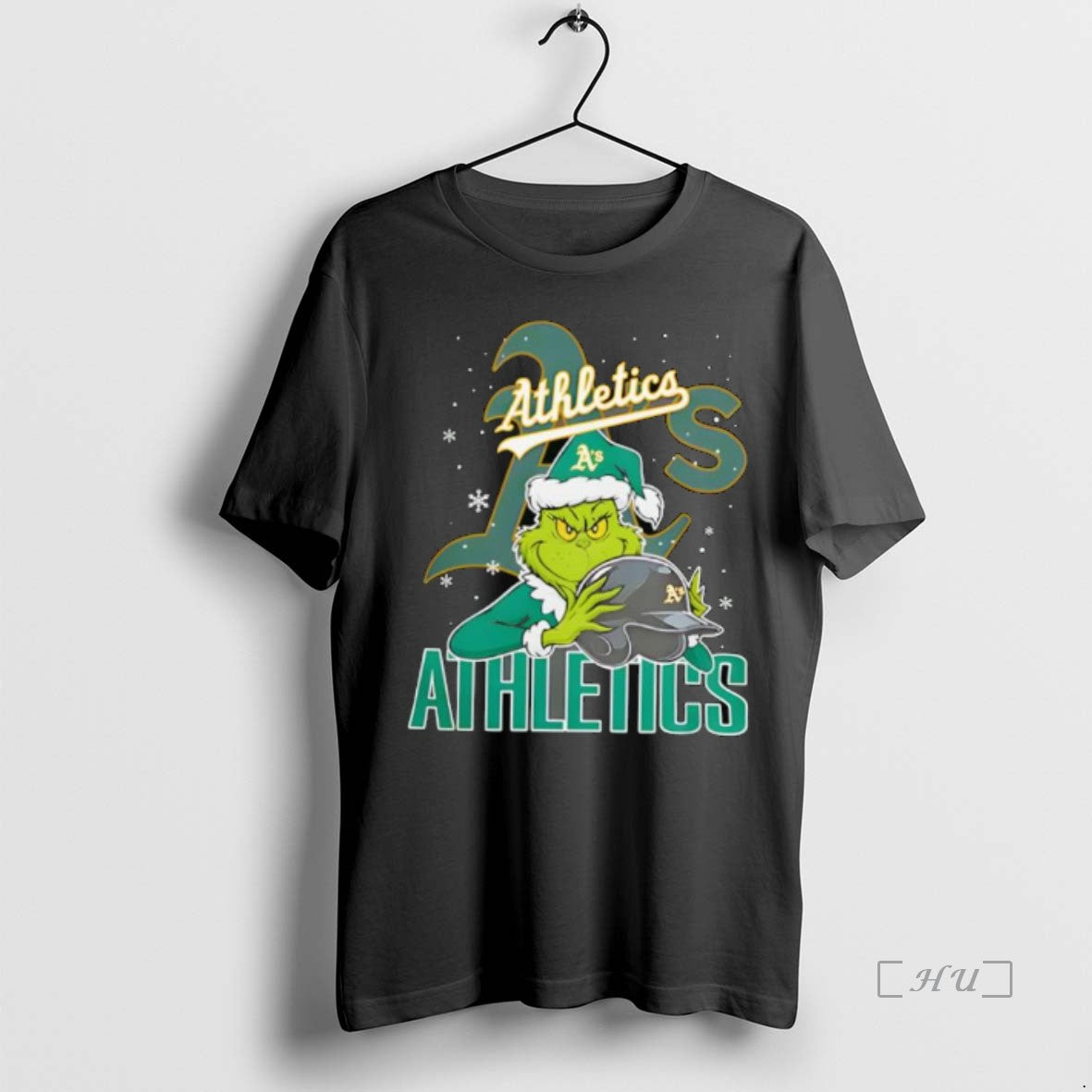 Trending Grinch Oakland Athletics Baseball Logo Christmas T Shirt Sweater