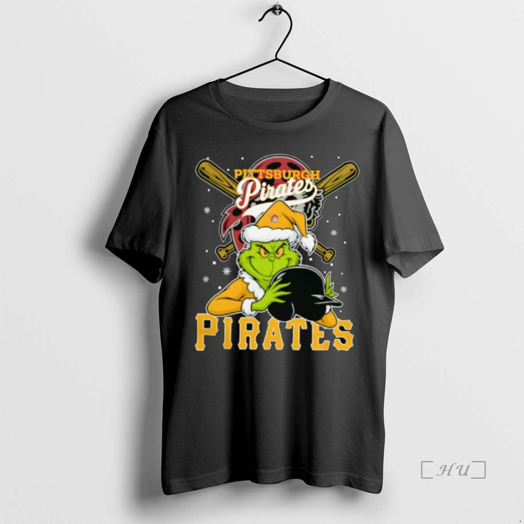 Trending Grinch Pittsburgh Pirates Baseball Logo Christmas T Shirt Sweater