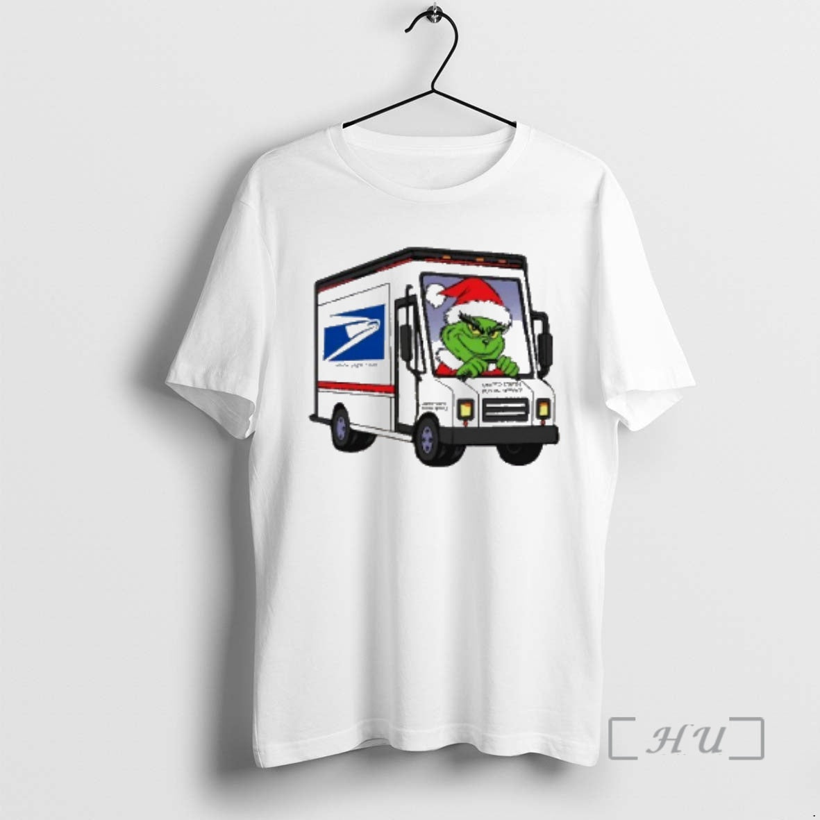 Trending Grinch Santa Drive Truck Usps Merry Christmas