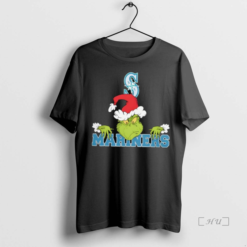 Trending Grinch Seattle Mariners Baseball Logo Hat Christmas T Shirt Sweater