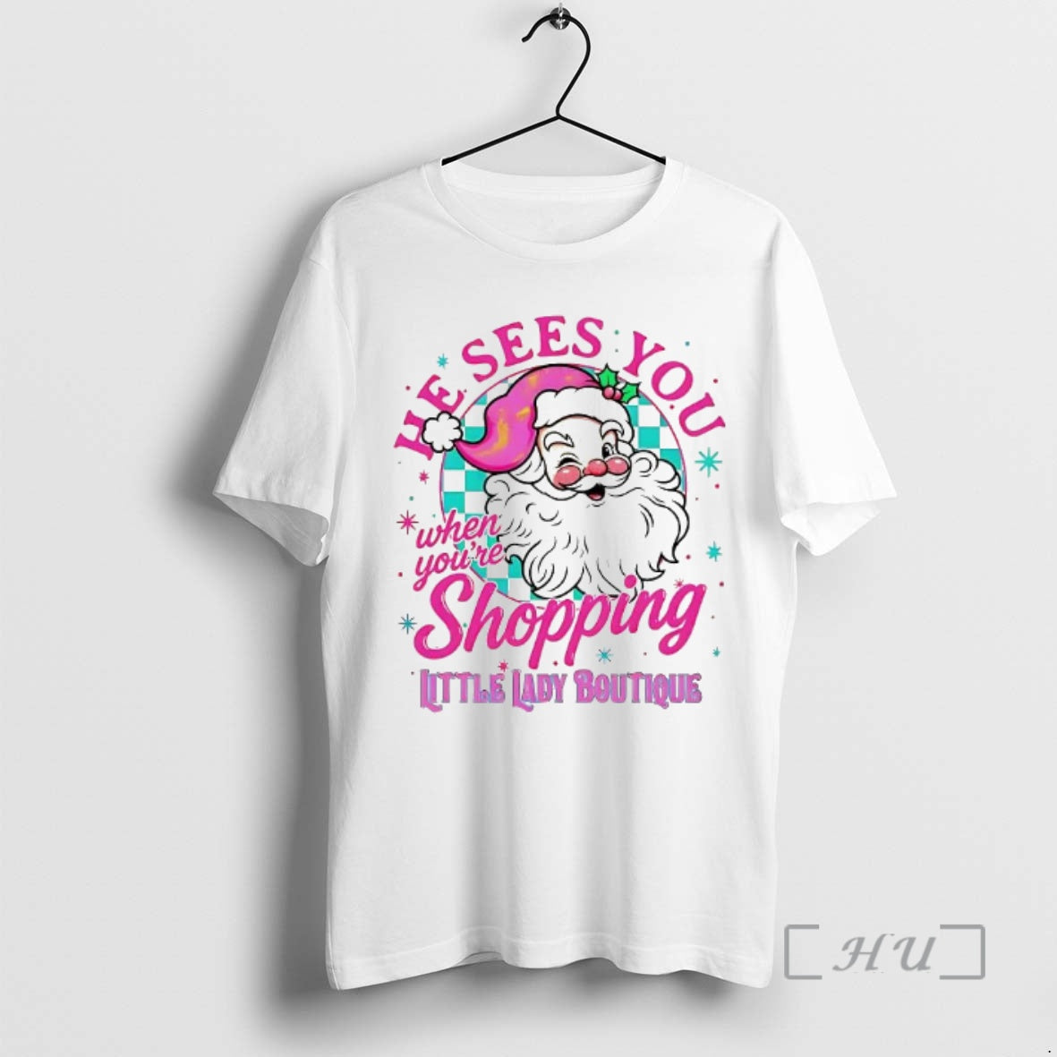 Trending He Sees You When Youre Shopping Santa Claus Retro Christmas Premium T Shirts Sweater