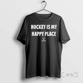 Trending Hockey Is My Happy Place Crossed Hockey Sticks