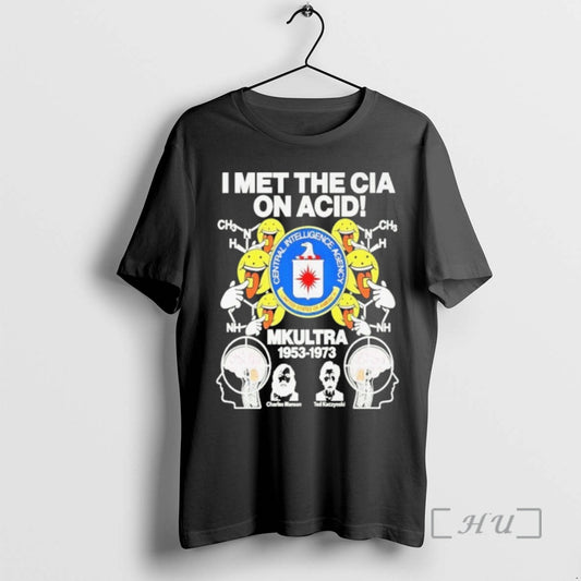 Trending I Met The Cia On Acid Mkultra Central Intelligence Agency Premium T Shirt Sweater