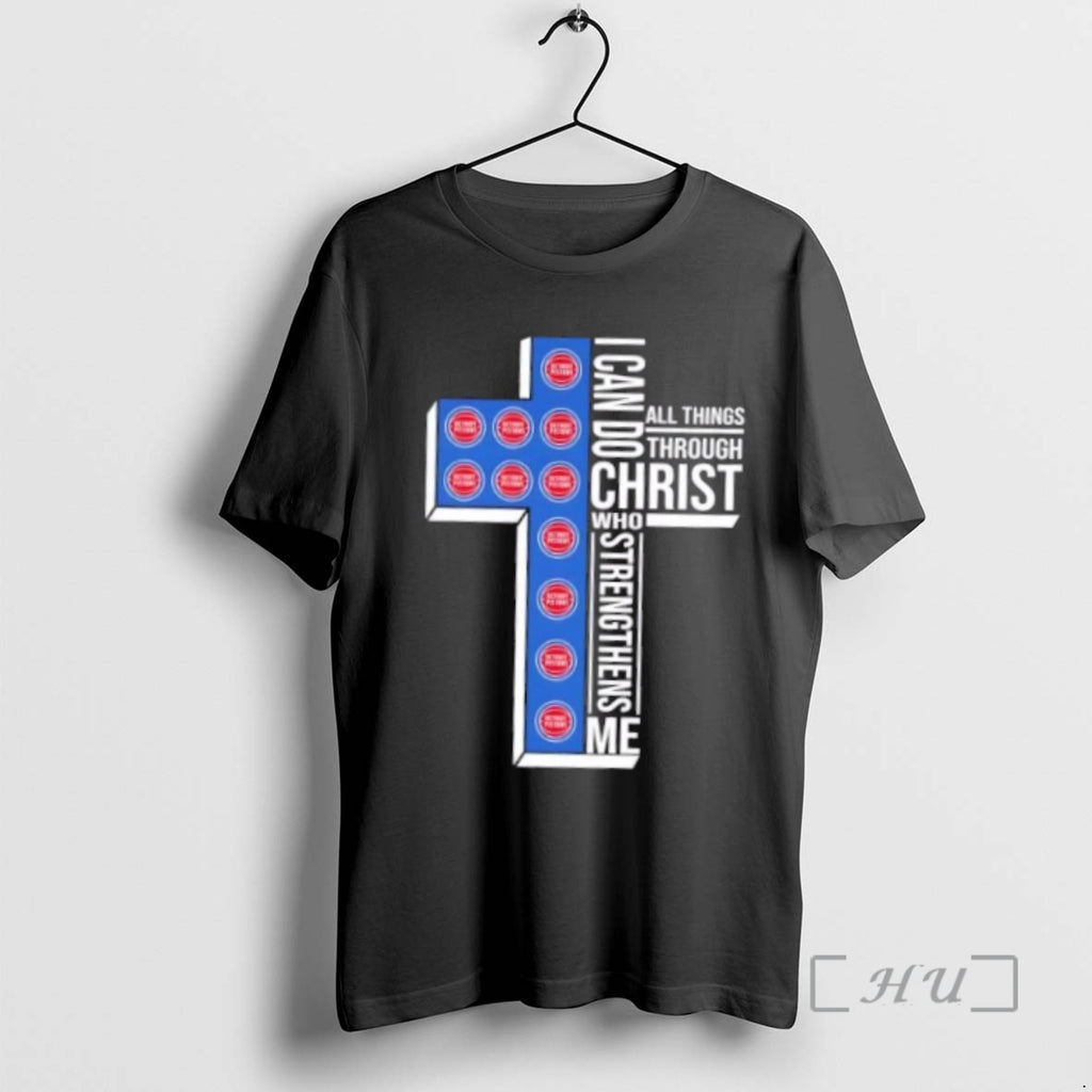 Trending I Can Do All Things Through Christ Who Strengthens Me Detroit Pistons Basketball Cross