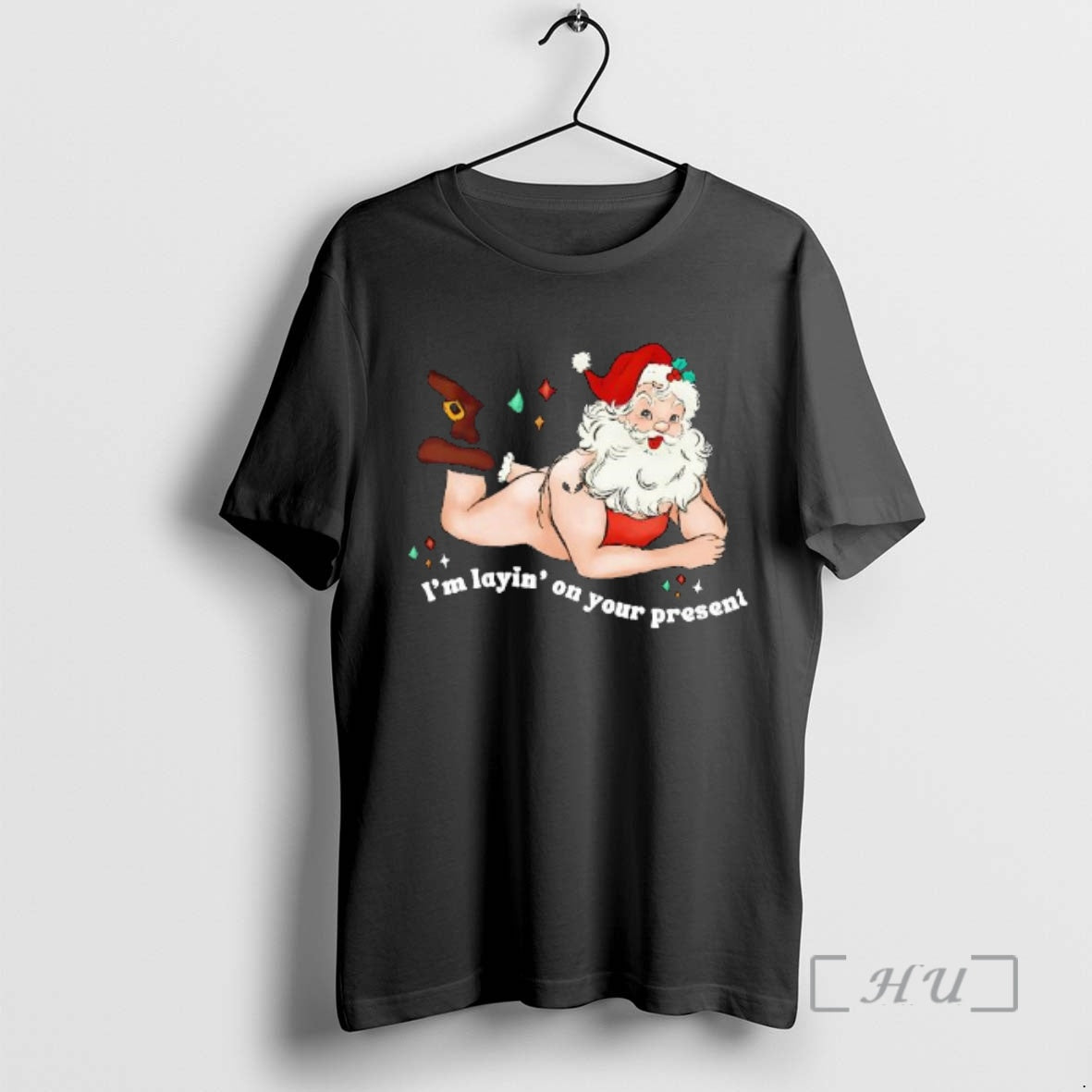 Trending Im Laying On Your Present Santa