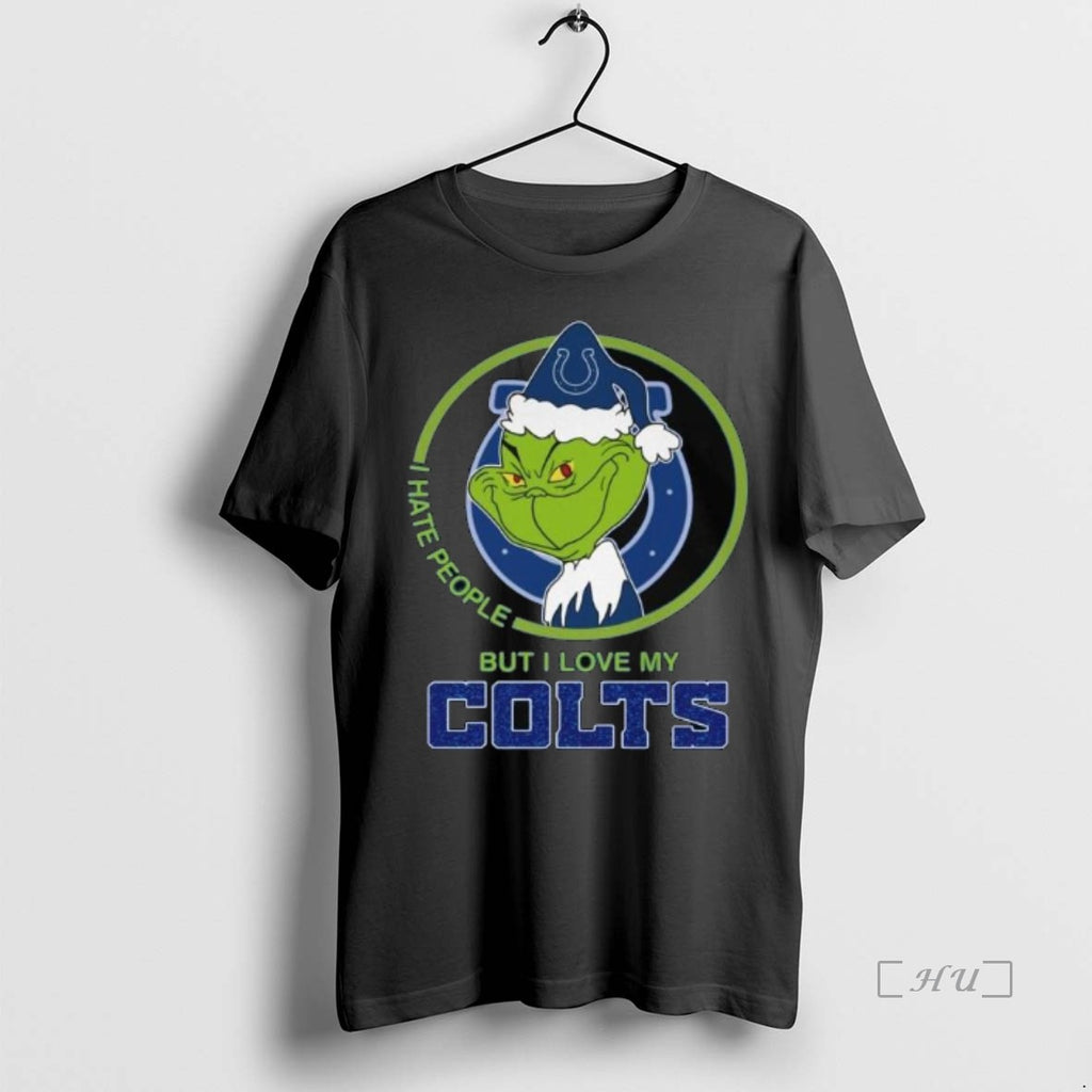 Trending Indianapolis Colts Grinch Hates People But Loves Football Xmas 2025 Long Sleve