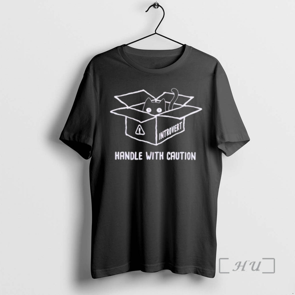 Trending Introvert Cat Box Handle With Caution Premium T Shirt Sweater