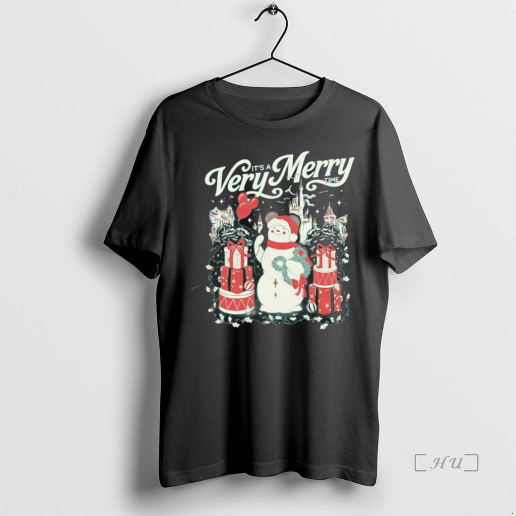 Trending Its A Very Merry Time Snowman Christmas T Shirt Sweater