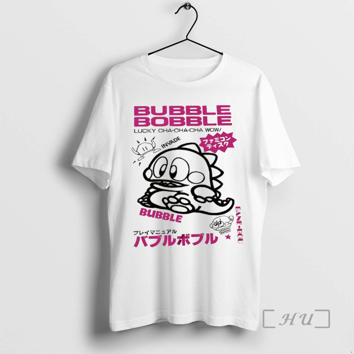 Trending Japanese Bubble Bobble Lucky Cha Cha Cha Wow 80s Vintage Premium T Shirts Sweater