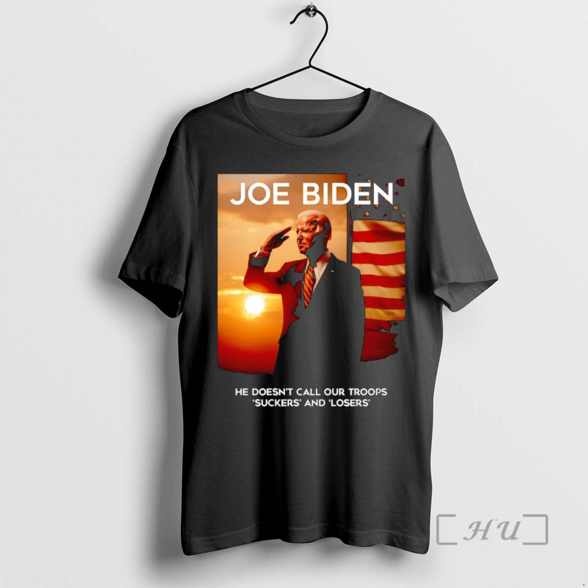 Trending Joe Biden He Doesnt Call Our Troops Suckers And Losers Premium T Shirts Sweater