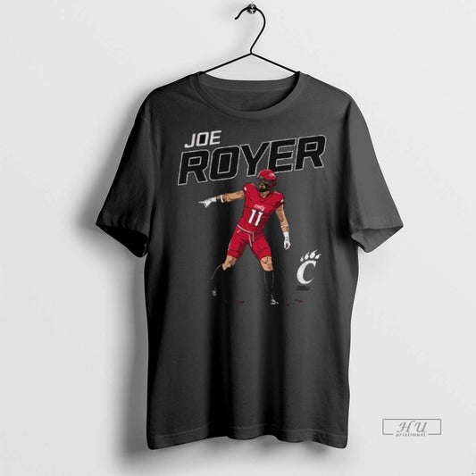 Trending Joe Royer Cartoon 11 Cincinnati Bearcats Football Posing Graphic Tee Shirt Sweater