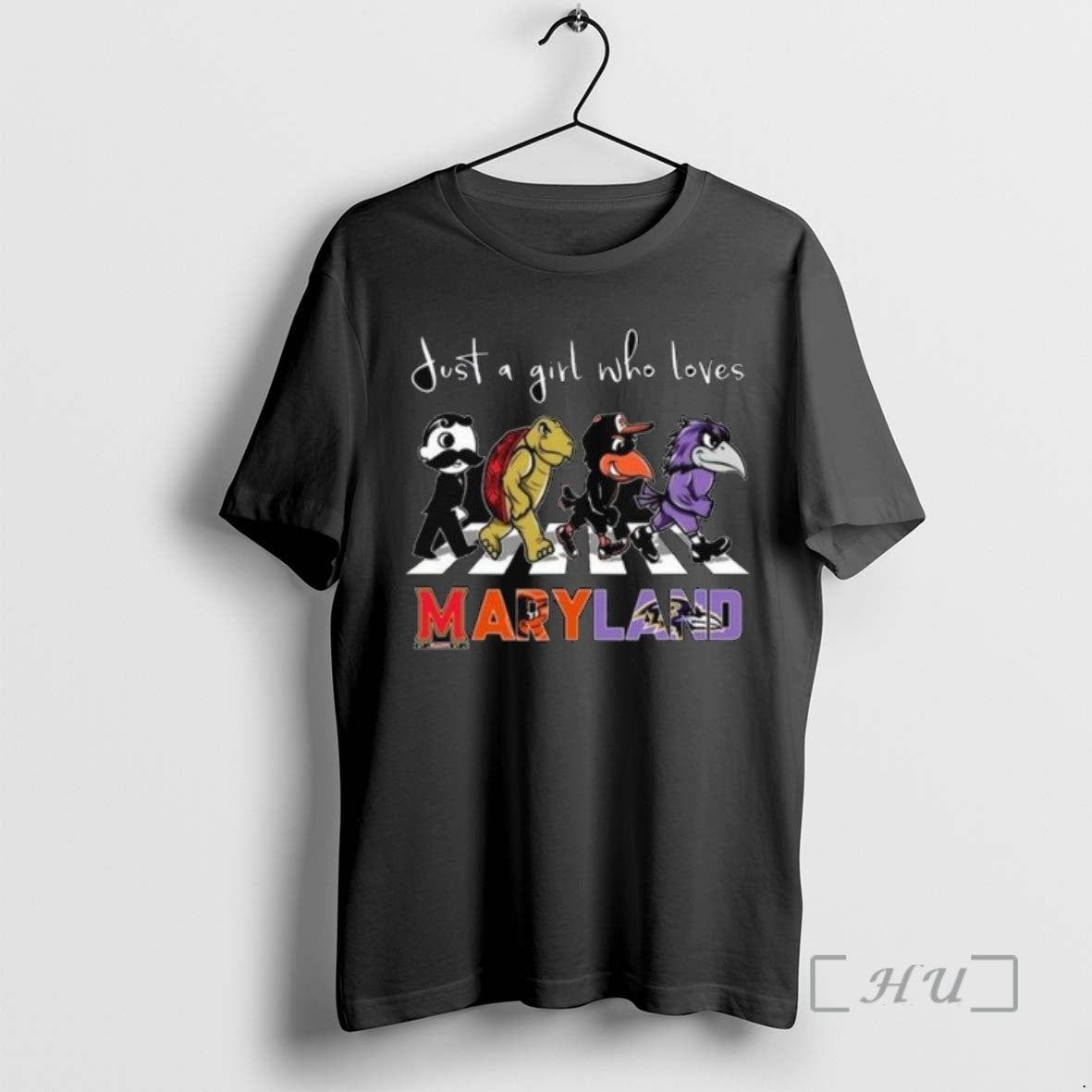 Trending Just A Girl Who Loves Mascot Maryland City Sports All Team 2025 Long Sleve