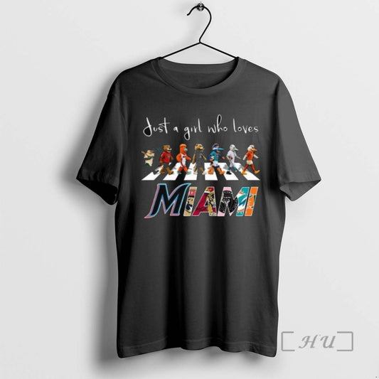 Trending Just A Girl Who Loves Mascot Miami City Sports All Team 2025 Long Sleve