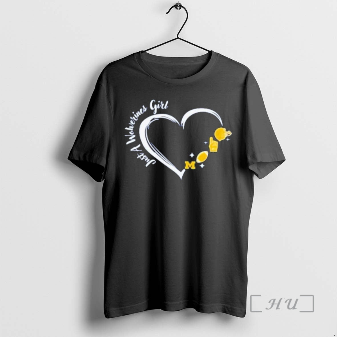 Trending Just A Michigan Wolverines Girl Heart Premium T Shirt Sweater