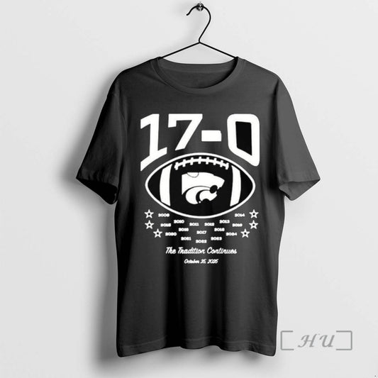 Trending K State Wildcats Purple Summit Sportswear Football 17 0 Vs Kansas Long Sleve Tee