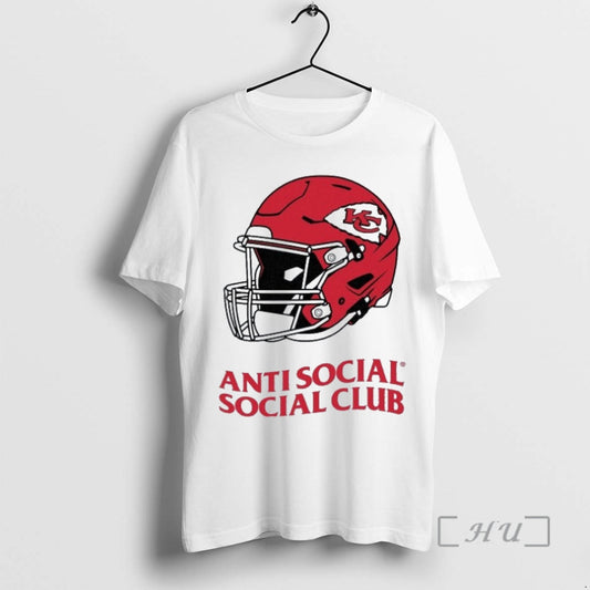Trending Kansas City Chiefs Anti Social Social Club Helmet Premium T Shirt Sweater