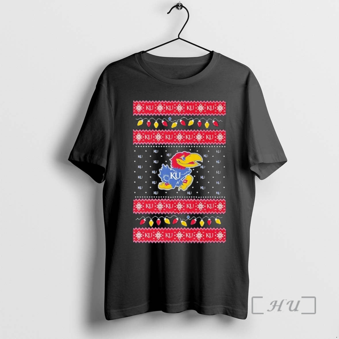 Trending Kansas Jayhawks Ugly Christmas Light Premium T Shirt Sweater