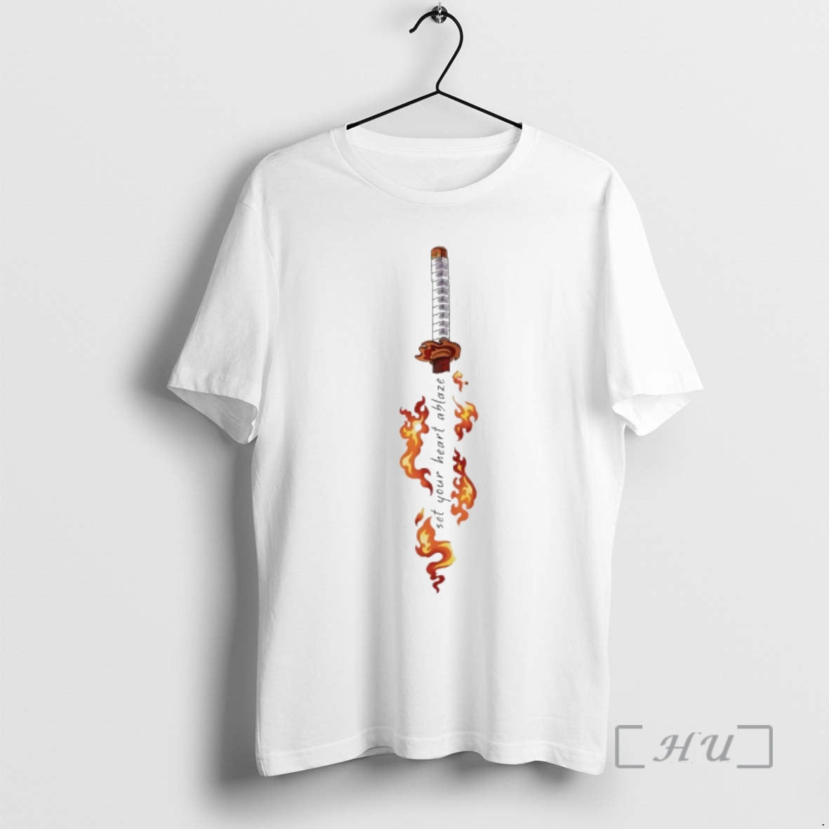 Trending Katana Flame Set Your Heart Ablaze Premium T Shirt Sweater
