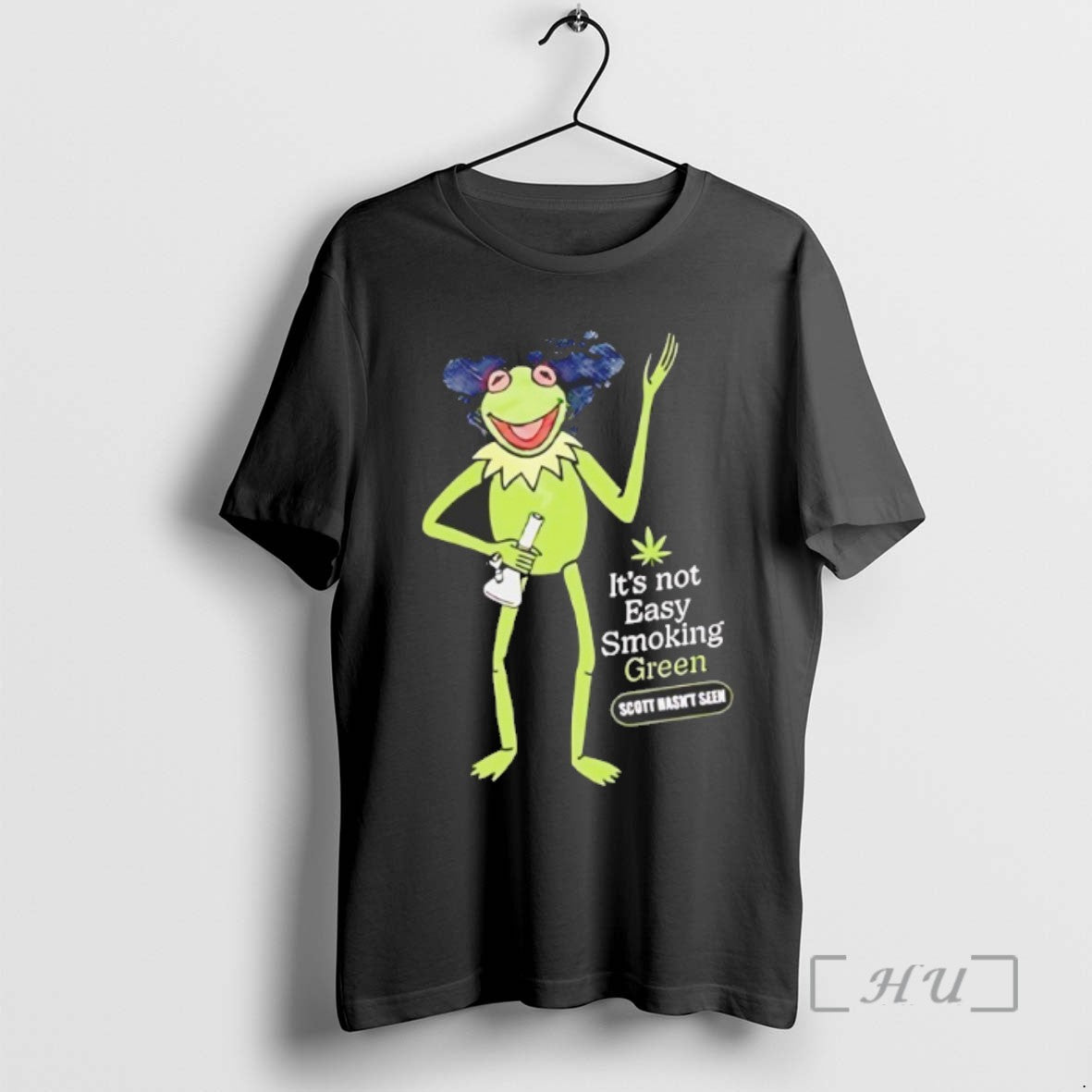 Trending Kermit The Frog Its Not Easy Smoking Green Tee Shirt Sweater