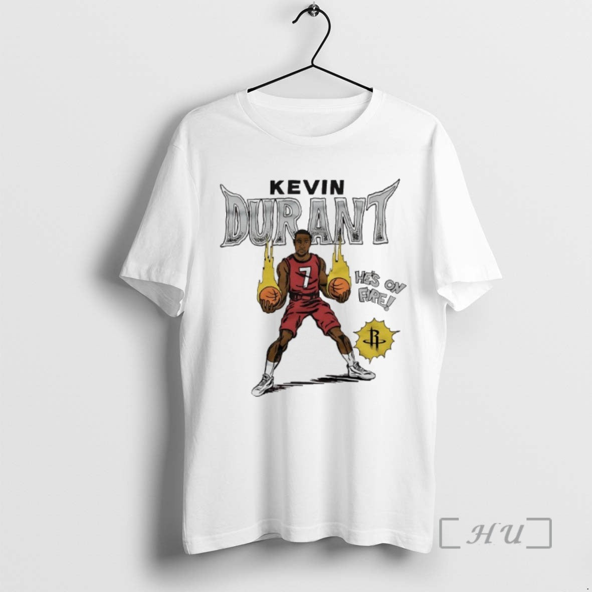 Trending Kevin Durant Hes On Fire Houston Rockets Comic Tee Shirts Sweater