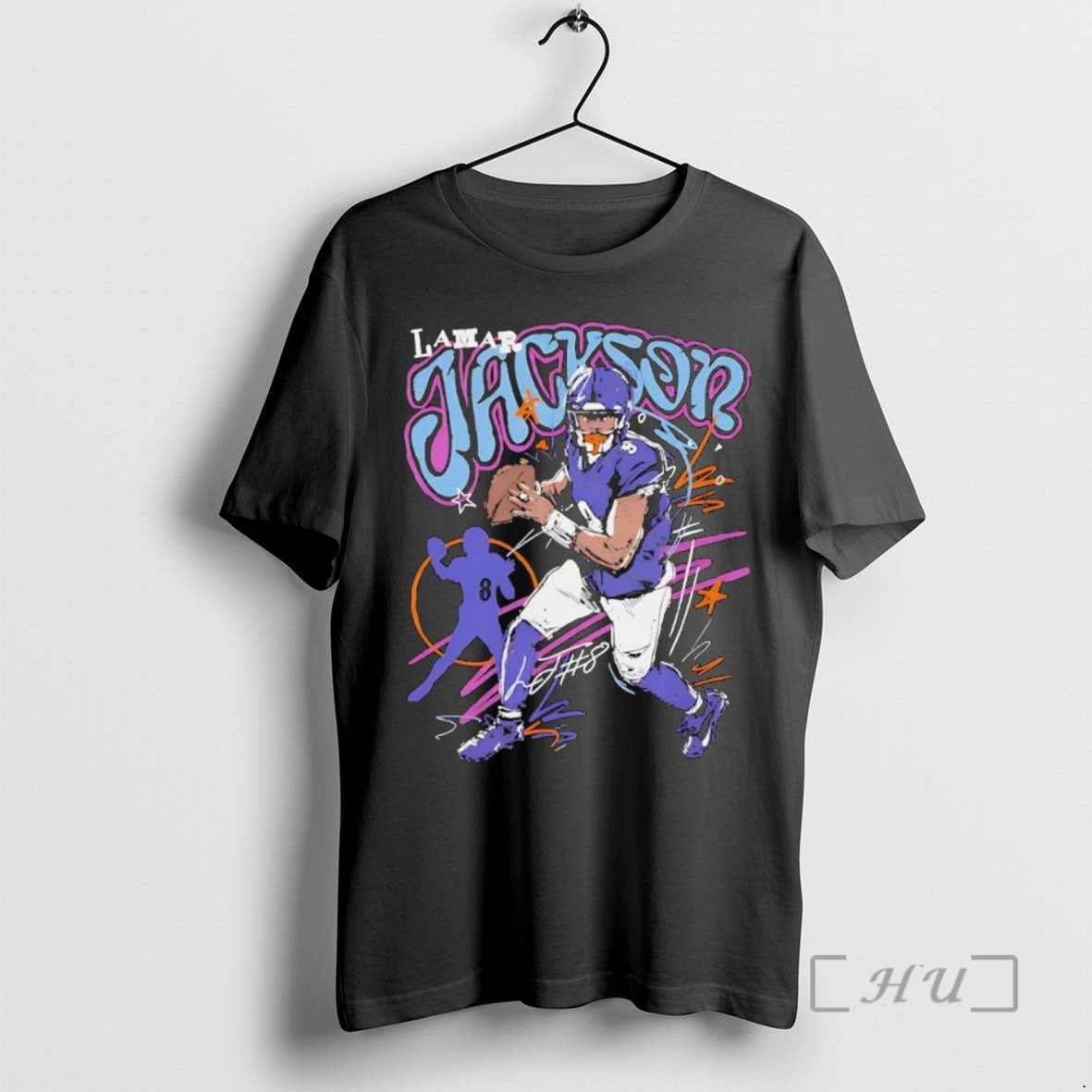 Trending Lamar Jackson Scribble Baltimore Ravens Premium T Shirt Sweater