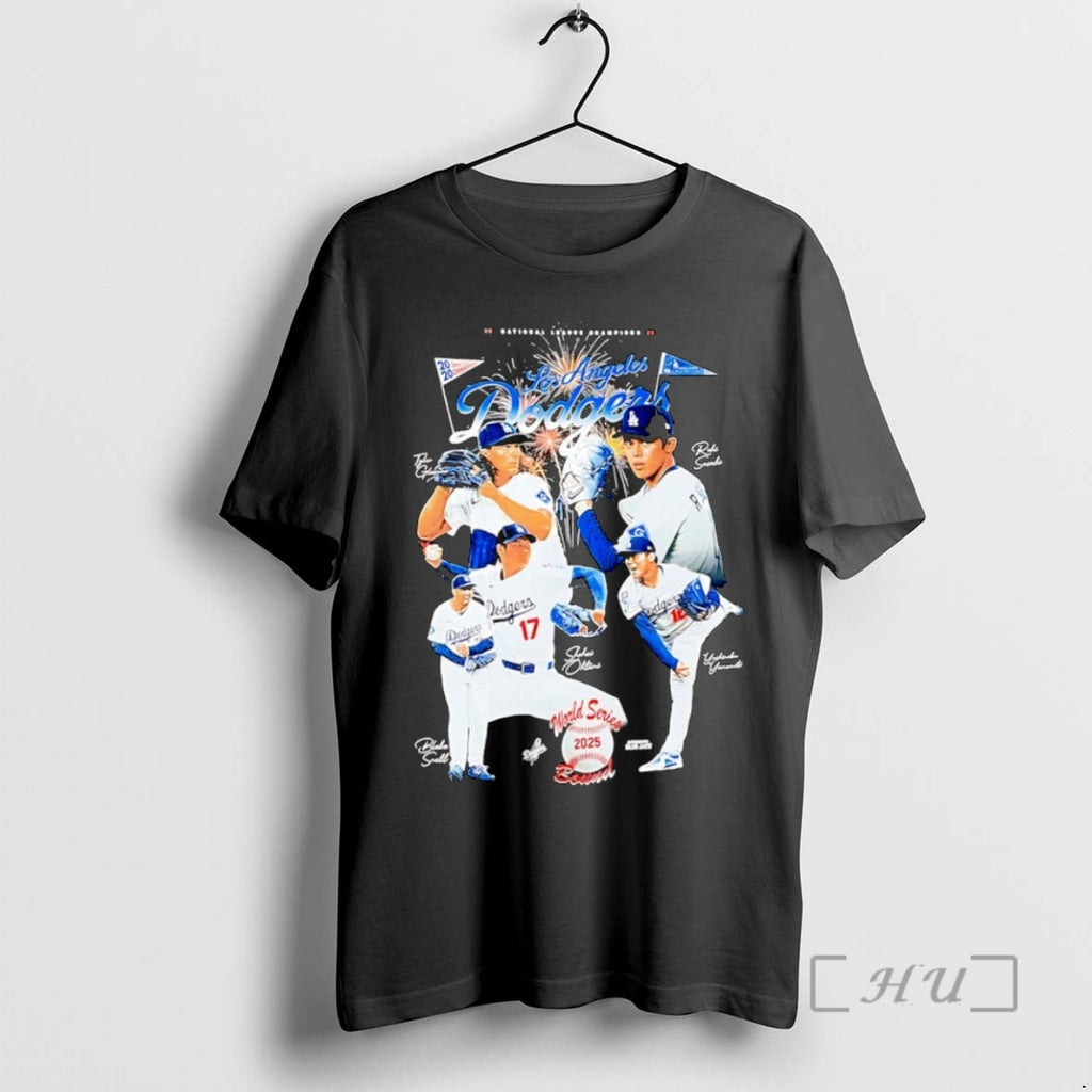 Trending Los Angeles Dodgers 2025 World Series Bound Signature Premium T Shirt Sweater
