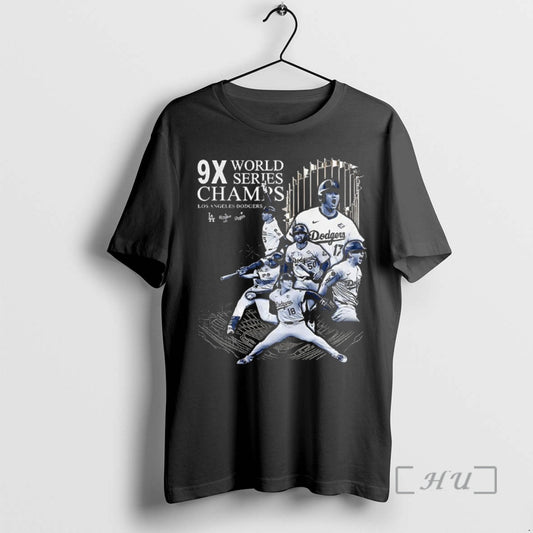 Trending Los Angeles Dodgers 9x World Series Champions 2025 Premium T Shirt Sweater