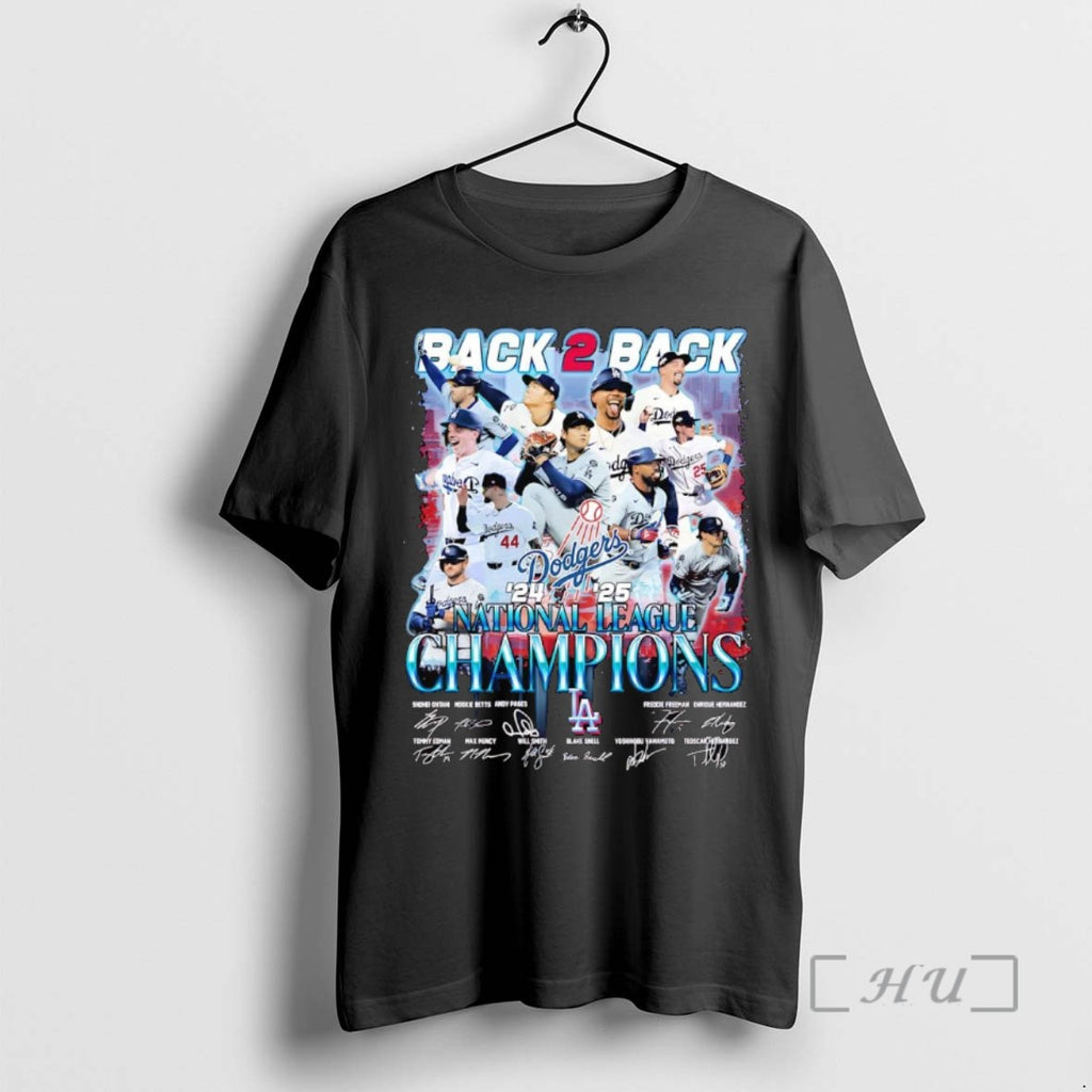 Trending Los Angeles Dodgers Back 2 Back National League Champions Team Players Tee Shirts Sweater