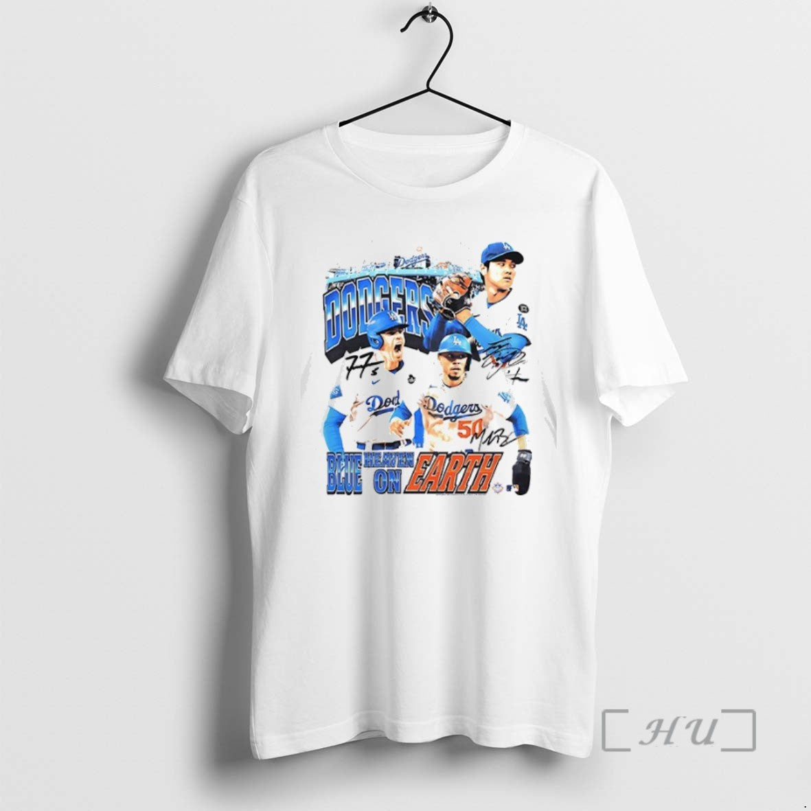 Trending Los Angeles Dodgers Blue Heaven On Earth Bleed Blue Graphic Signature T Shirts Sweater