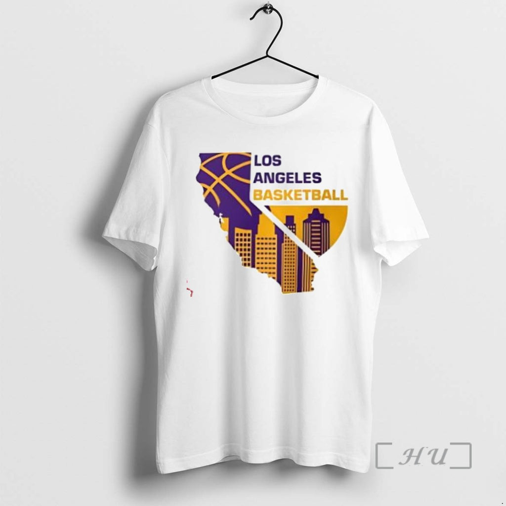Trending Los Angeles Lakers Los Angeles Basketball Skyline Tee Shirts Sweater