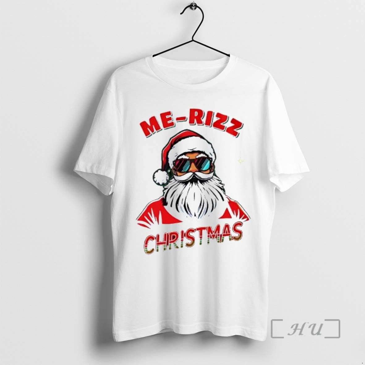 Trending Me Rizz Santa Christmas Ornaments White