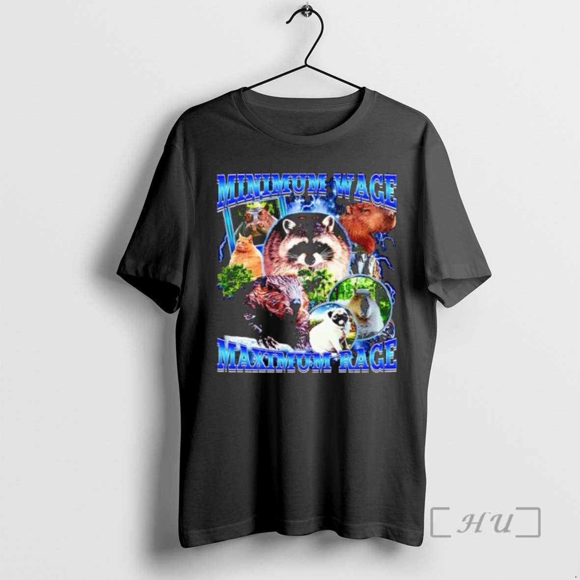 Trending Minimum Wage Maximum Rage Raccoon Beaver Capybara Cat Pug