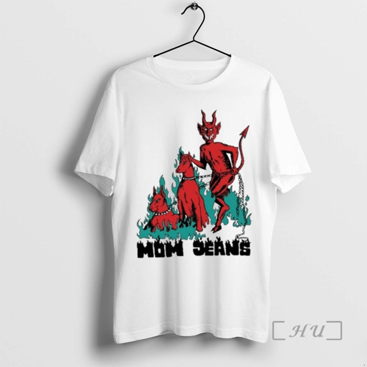Trending Mom Jeans Devil Dog Cropped Boxy