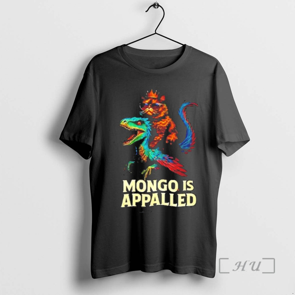 Trending Mongo Is Appalled Cat Riding Dinosaur Tee Shirts Sweater